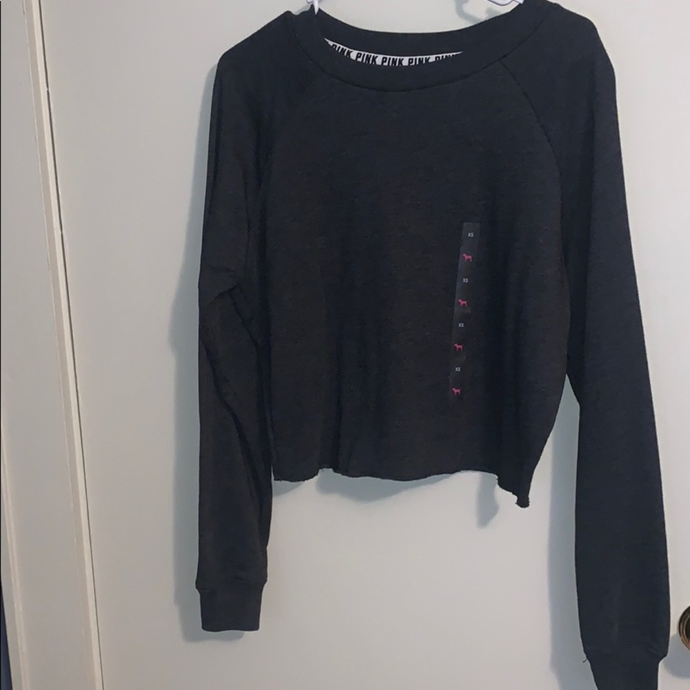 PINK Cropped Crew Neck